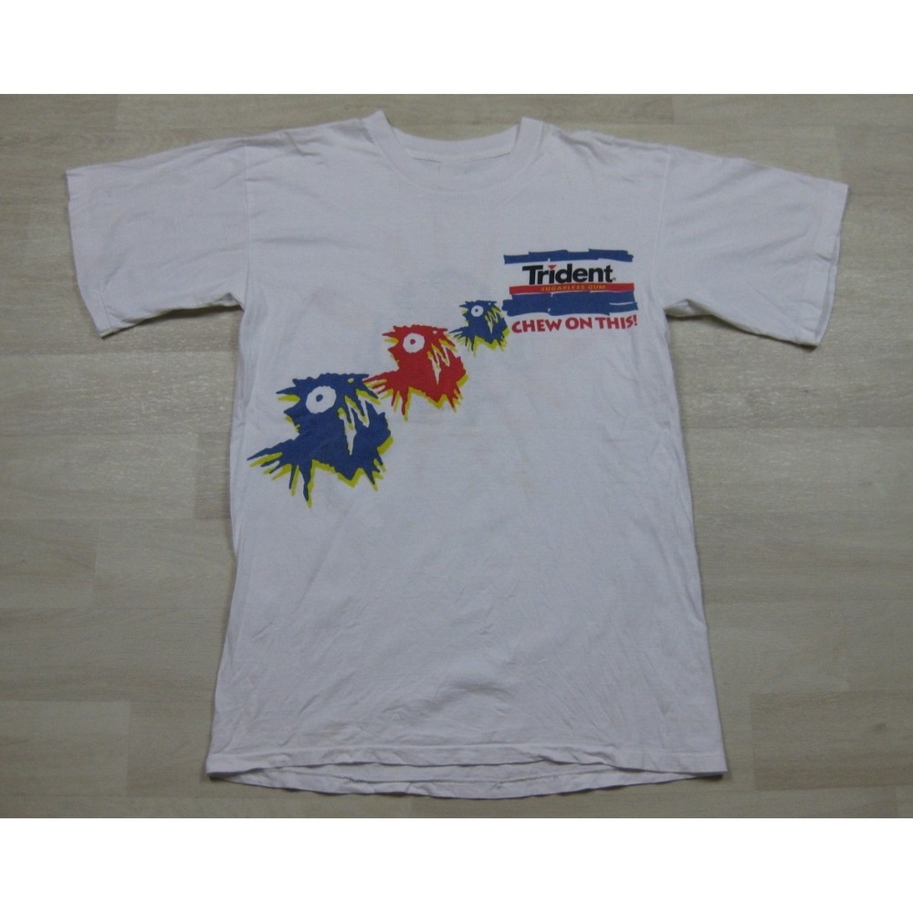 Vintage Y2K MTV Beach House‎ Promo T Shirt (M) Double Sided Trident Gum